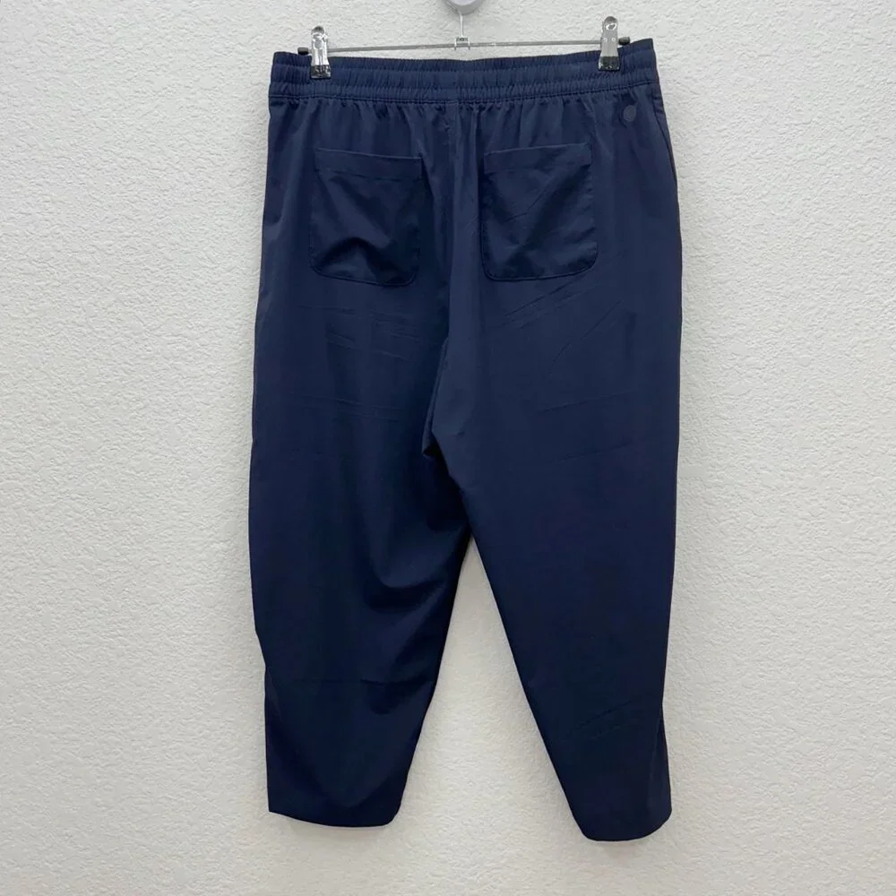 Talbots Navy Blue Crop Performance Quick Dry Pants Womens size Medium Petite NEW - Picture 7 of 11